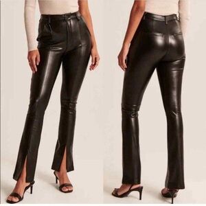 Abercrombie & Fitch Ultra High Waisted Skinny Black Leather Pants, Women’s 28R